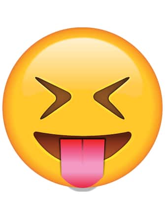 Emoji sticking out the tongue