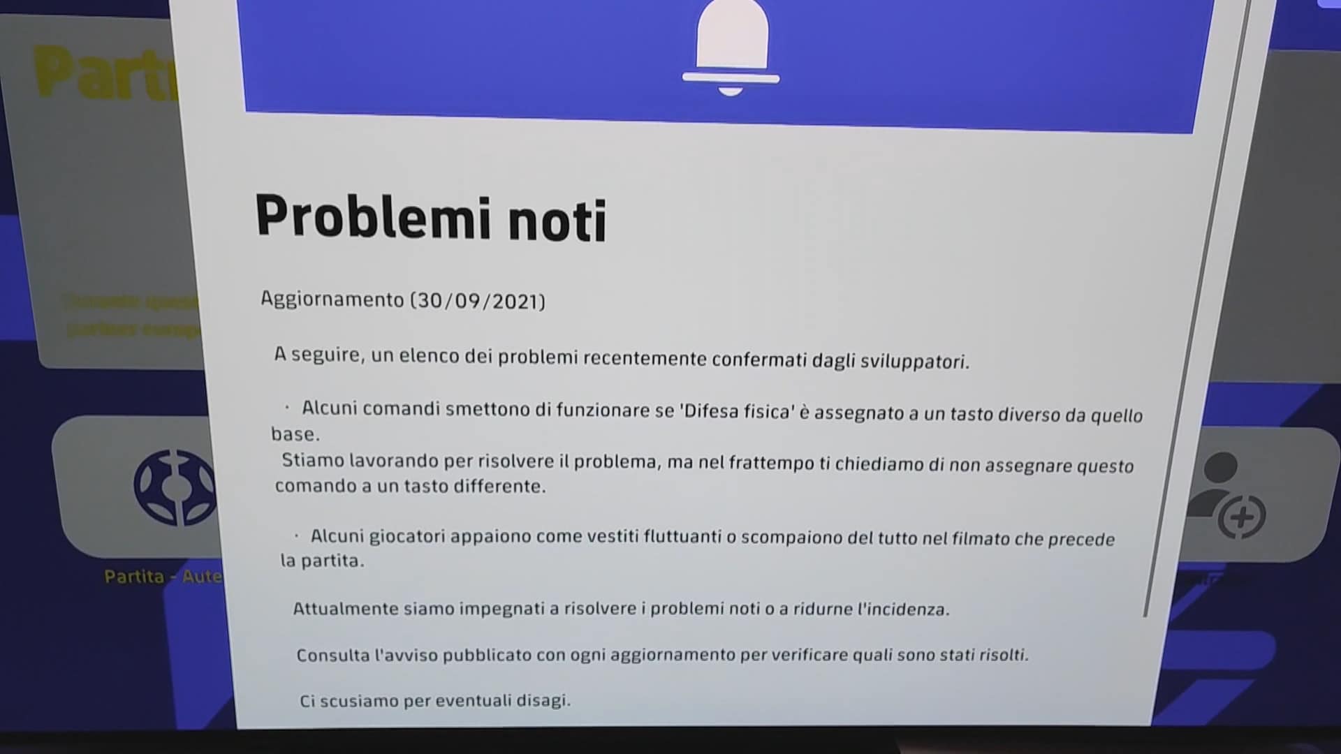 eFootball, avviso di possibili problemi eFootball, avviso di possibili problemi