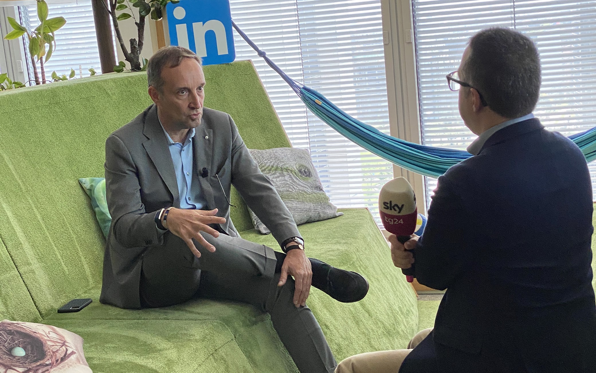 Marcello Albergoni, country manager per l’Italia di LinkedIn, durante la nostra intervista