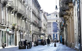 Turin deserted due to red zone during covid19 pandemic, 15 March 2021. ANSA/TINO ROMANO