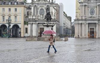Pioggia e maltempo a Torino, 20 aprile 2020 ANSA/ ALESSANDRO DI MARCO