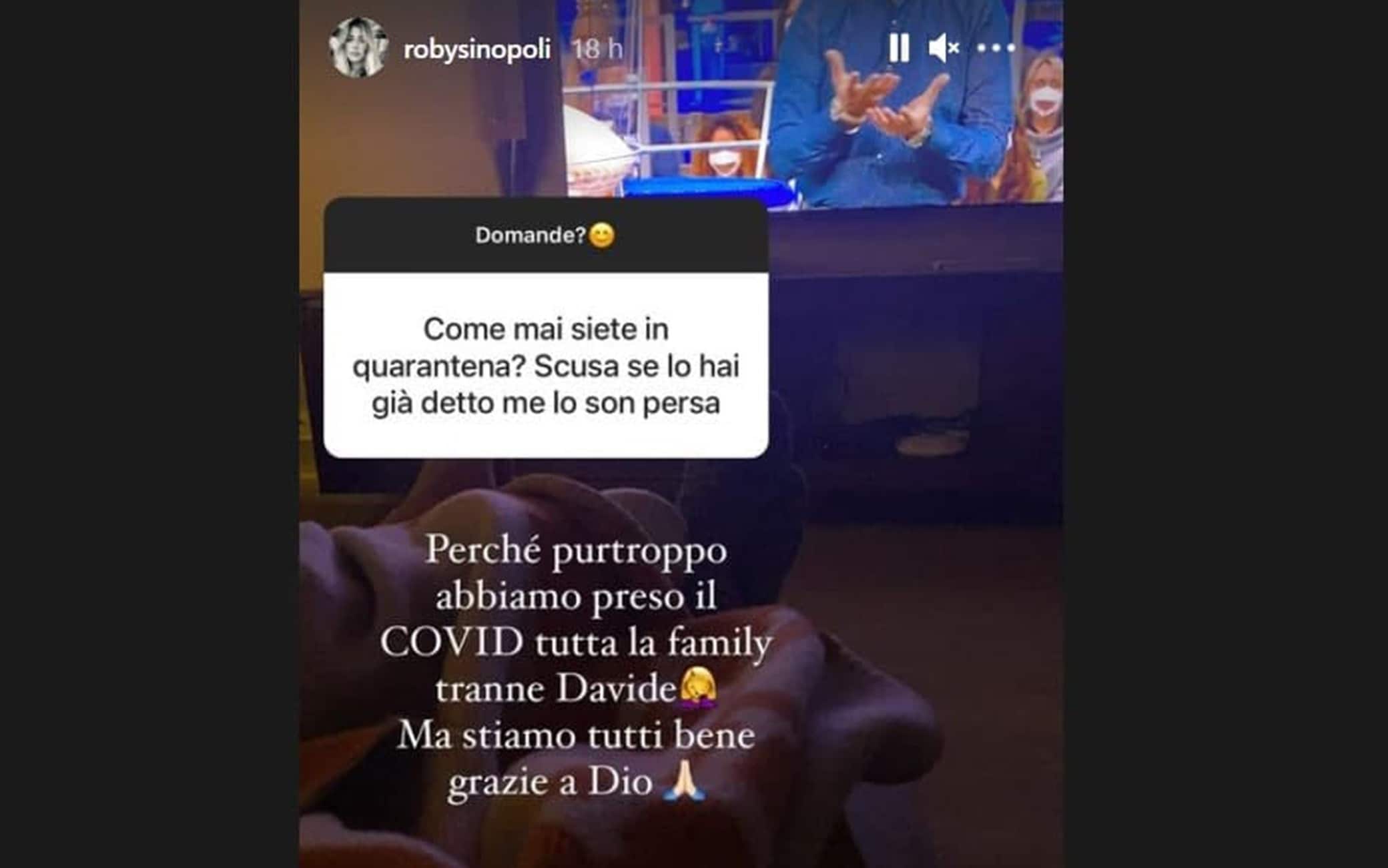 La storia Instagram in cui Roberta Sinopoli annuncia la positività di Marchisio e di uno dei due figli La storia Instagram in cui Roberta Sinopoli annuncia la positività di Marchisio