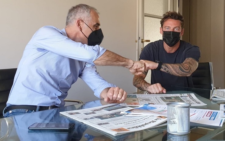L'incontro tra Francesco Tresso e l'ex calciatore della Juventus, Claudio Marchisio L'incontro tra Francesco Tresso e l'ex calciatore della Juventus, Claudio Marchisio