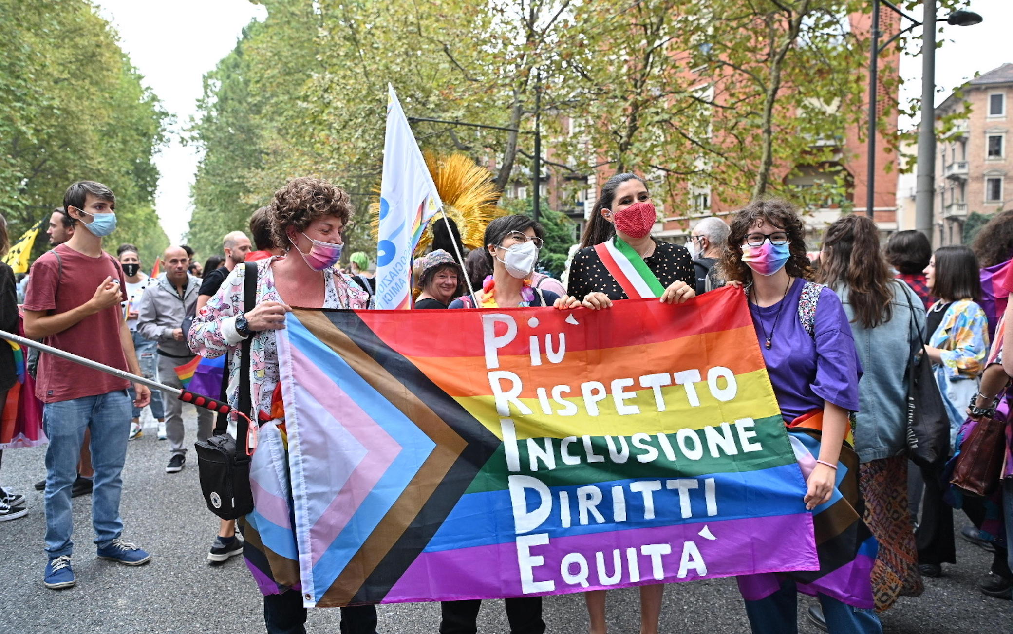 La sindaca Appendino al corteo