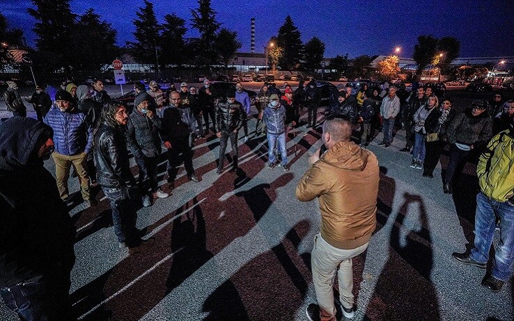 La protesta dei lavoratori