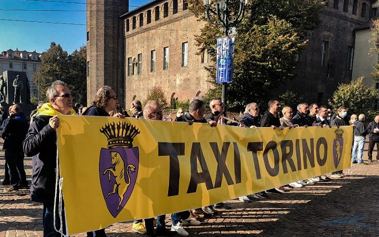 La protesta dei tassisti