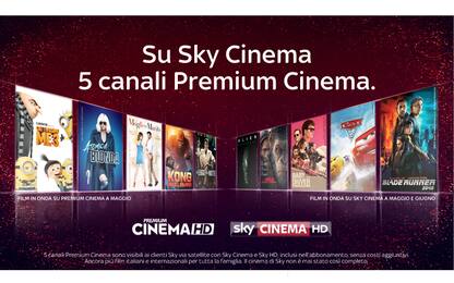 5 canali Premium Cinema  su Sky Cinema