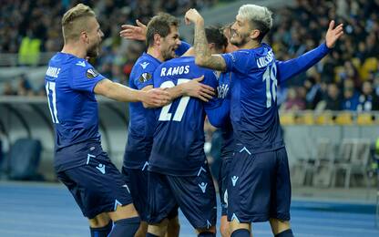 Lazio super, 2-0 a Kiev: biancocelesti ai quarti