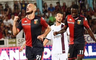 Genoa, poker in Coppa: gol di Schone su punizione