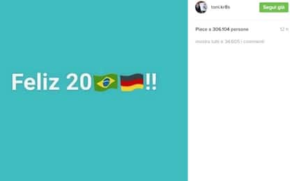 Kroos, auguri 2017 con sfottò ai brasiliani