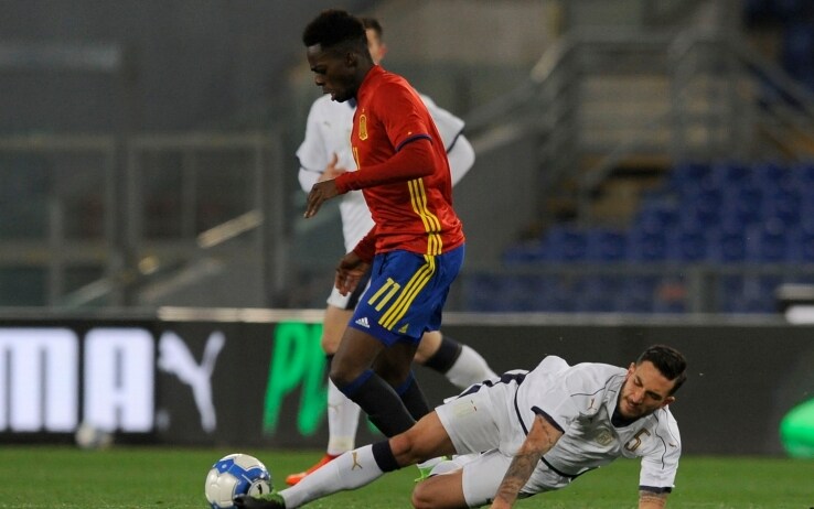 Inaki Williams con la maglia della Nazionale spagnola Under 21