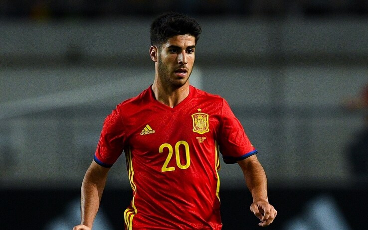 Marco Asensio con la maglia della Nazionale spagnola Under 21