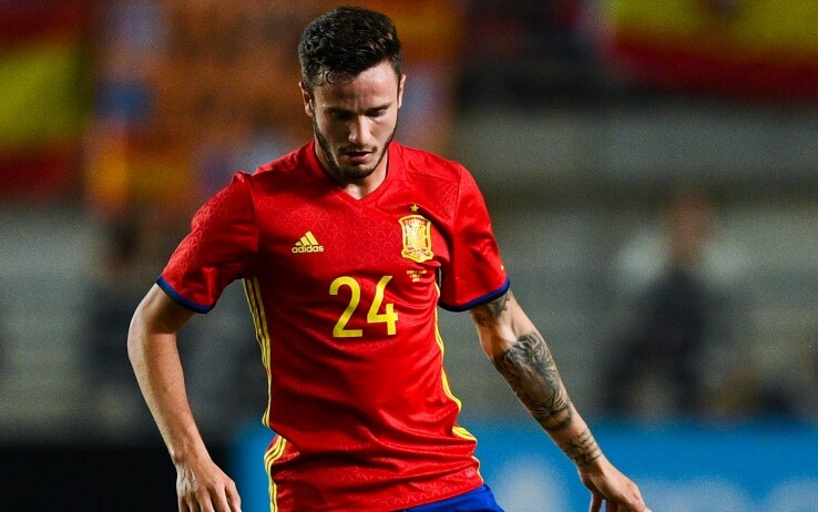Saul Niguez con la maglia della Nazionale spagnola Under 21