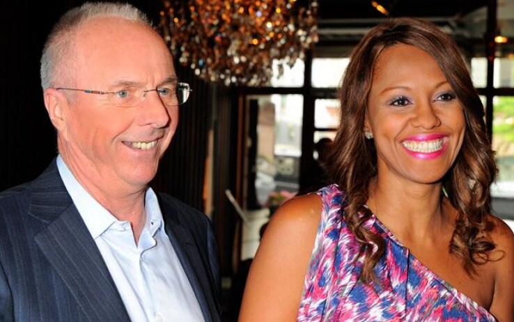 Sven Goran Eriksson con l'attuale compagna