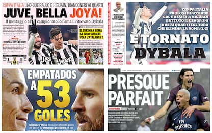 "E' tornato Dybala": rassegna stampa