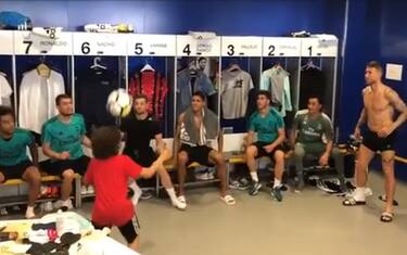 Il figlio di Marcelo incanta: festa Real. VIDEO