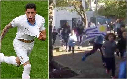 Giménez-gol: i bimbi in Uruguay impazziscono VIDEO