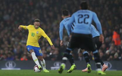 Brasile batte Uruguay, tensione Neymar-Cavani