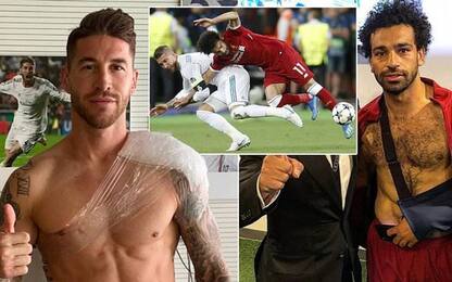 Ramos posta spalla fasciata: provocazione a Salah?