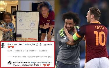Marcelo, "figlio romanista". E Totti posta: "Top!"