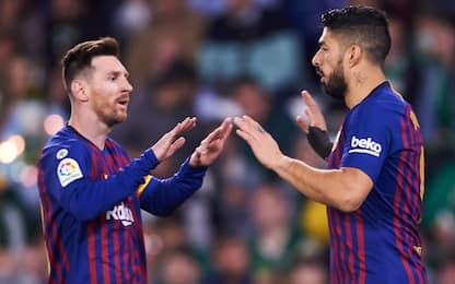 Suarez-Messi, il Barça spinge l'Atletico a -11