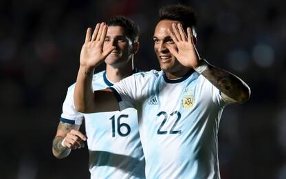 Doppiette Messi e Lautaro: Argentina-Nicaragua 5-1