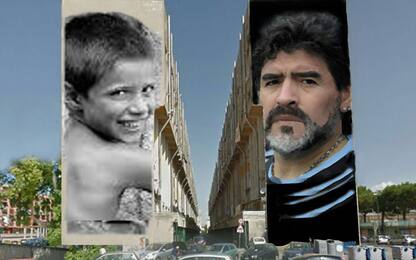 Napoli, un murales per Maradona nel quartiere San Giovanni