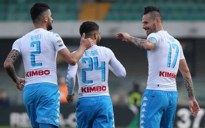 Il Napoli riparte: 3-1 al Chievo, decisivo Insigne