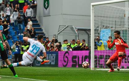 Sassuolo-Napoli 2-2: ritorno al gol di Milik