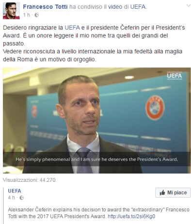 Facebook Totti