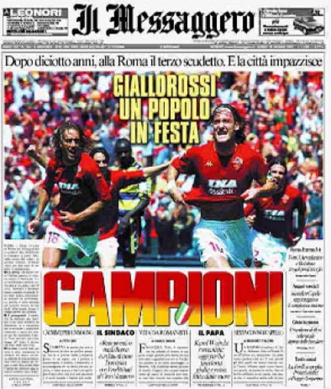 17 Giugno 2001 E Roma Impazzi Per Lo Scudetto Sky Sport
