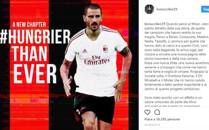 Bonucci: "Attratto dalla storia del Milan"