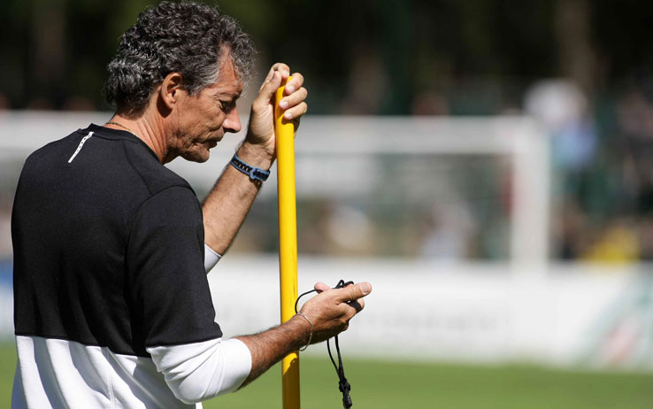 Massimo Neri nel ritiro estivo di Pinzolo in una foto del 2009 (Lapresse)