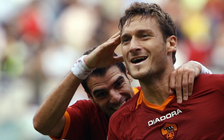 Francesco Totti e Simone Perrotta (getty)