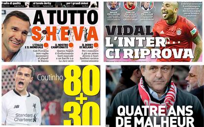Dall'Inter su Vidal a Sheva: la rassegna stampa
