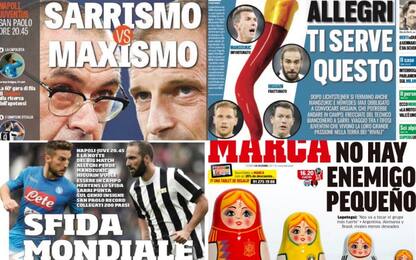 Napoli-Juventus, "sfida mondiale": rassegna stampa