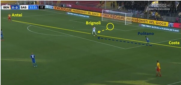 L'importanza di Brignoli nella costruzione bassa del Benevento alberto brignoli, benevento sassuolo
