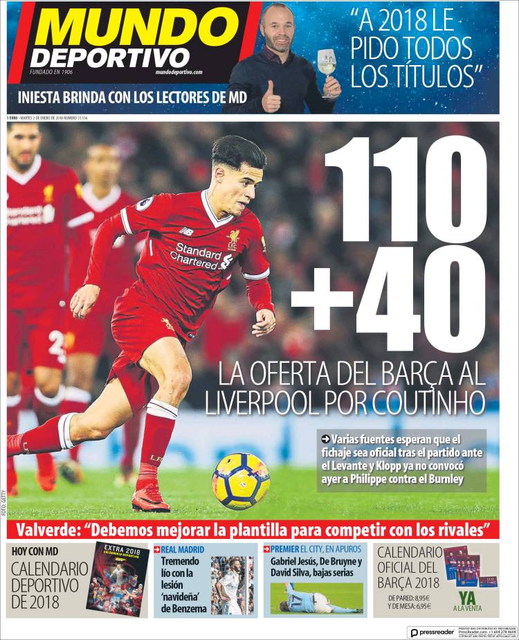 coutinho offerta coutinho mundo deportivo