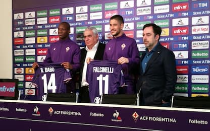 Fiorentina, la presentazione di Falcinelli e Dabo