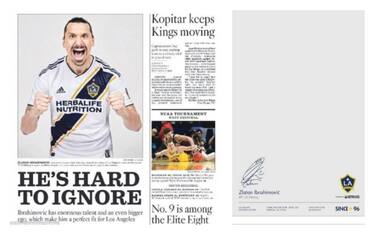 Ibra-Galaxy, primo annuncio sul Los Angeles Times
