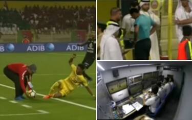 Arabia, scivola sull'allenatore: il VAR condanna