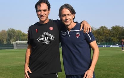 Inzaghi e Nesta, amici contro: Bologna-Perugia 1-1