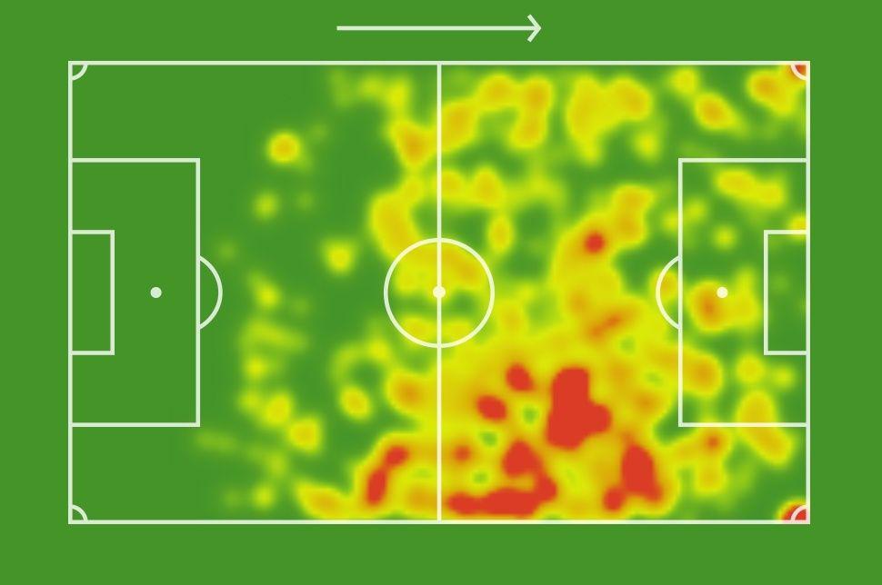 L'heatmap di Iago Falque iago falque heatmap