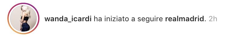 Instagram, Wanda Nara ha cominciato a seguire il Real Madrid Instagram, Wanda Nara ha cominciato a seguire il Real Madrid