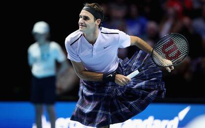 Federer-Murray: Roger a Glasgow gioca con il kilt