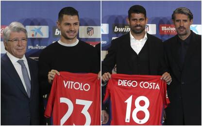 Atletico, ecco Vitolo e Diego Costa: "È un onore"