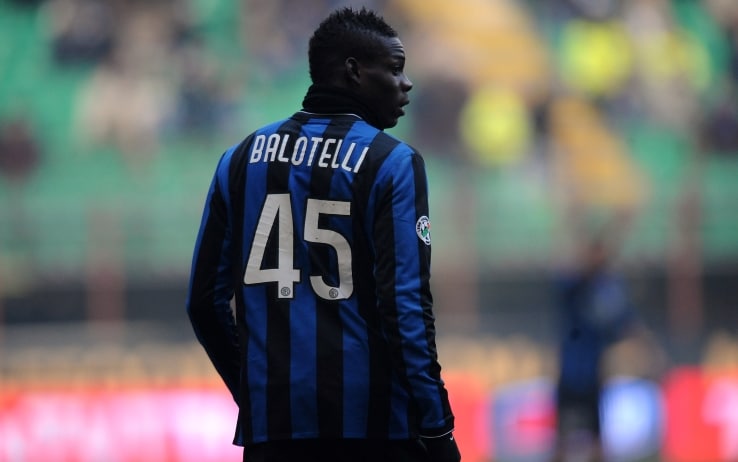 Balotelli con la maglia dell'Inter mario balotelli, balotelli inter