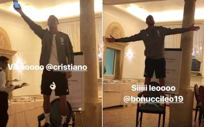 Il rito di iniziazione di Ronaldo e Bonucci. VIDEO
