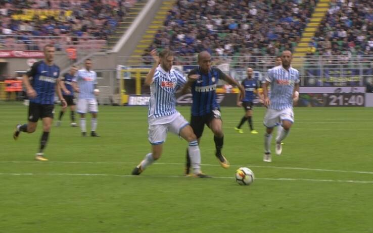 Inter Spal Borriello contro il Var Non era rigore Sky Sport