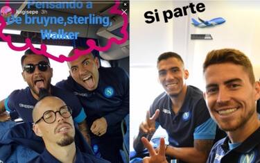 Napoli, buonumore in aereo: Hamsik sogna il City